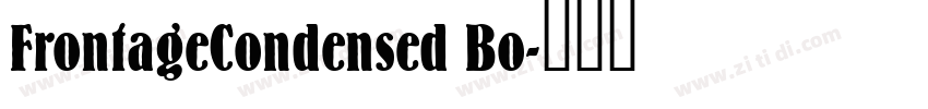 FrontageCondensed Bo字体转换